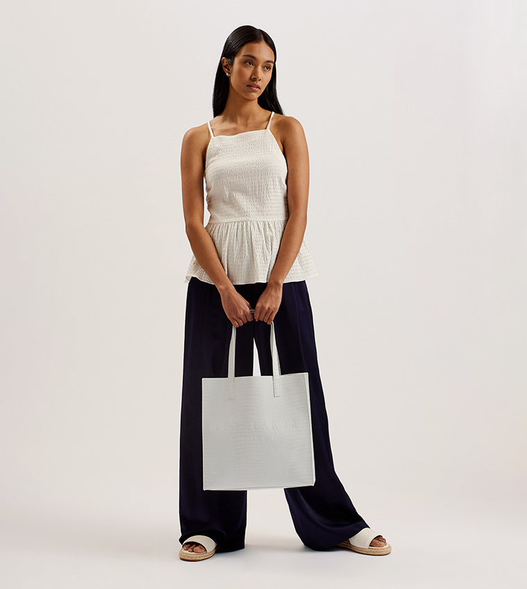 CROCCON Textured Tote Bag
