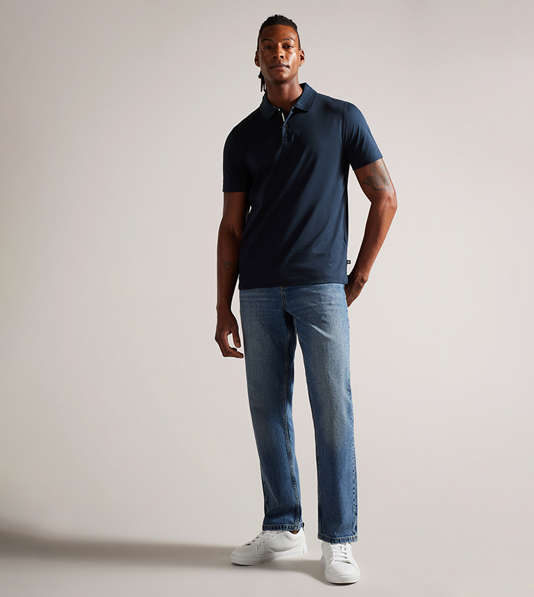ZEITER Solid Short Sleeves Polo T-Shirt