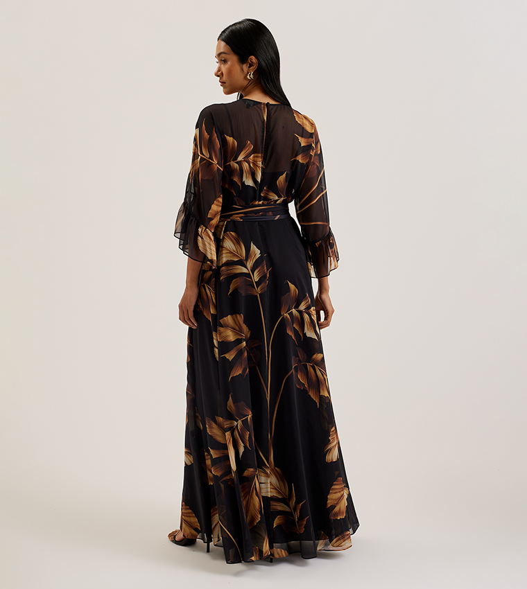 【新品】Ted Baker Balloon Sleeve Maxi Dress TED BAKER ALVIANO FLORAL PRINT PUFF SLEEVE MAXI DRESS