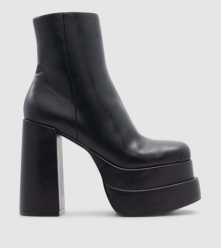 Buy Call It Spring TENACIOUS Low Top Block Heel Boots In Black 6thStreet UAE