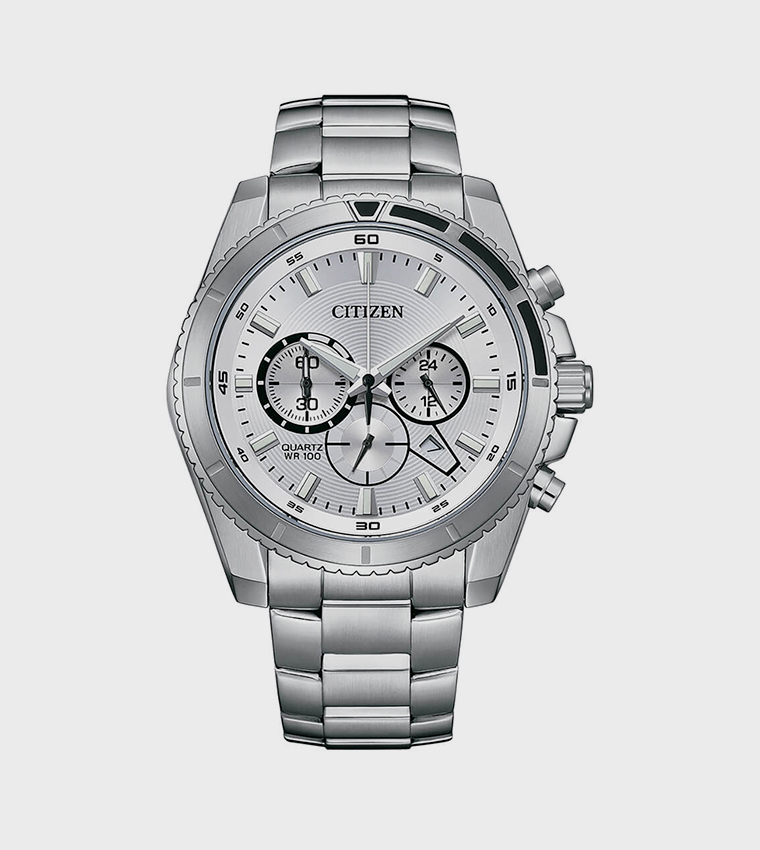QUARTZ CHRONOGRAPH Silver Dial Analog Watch