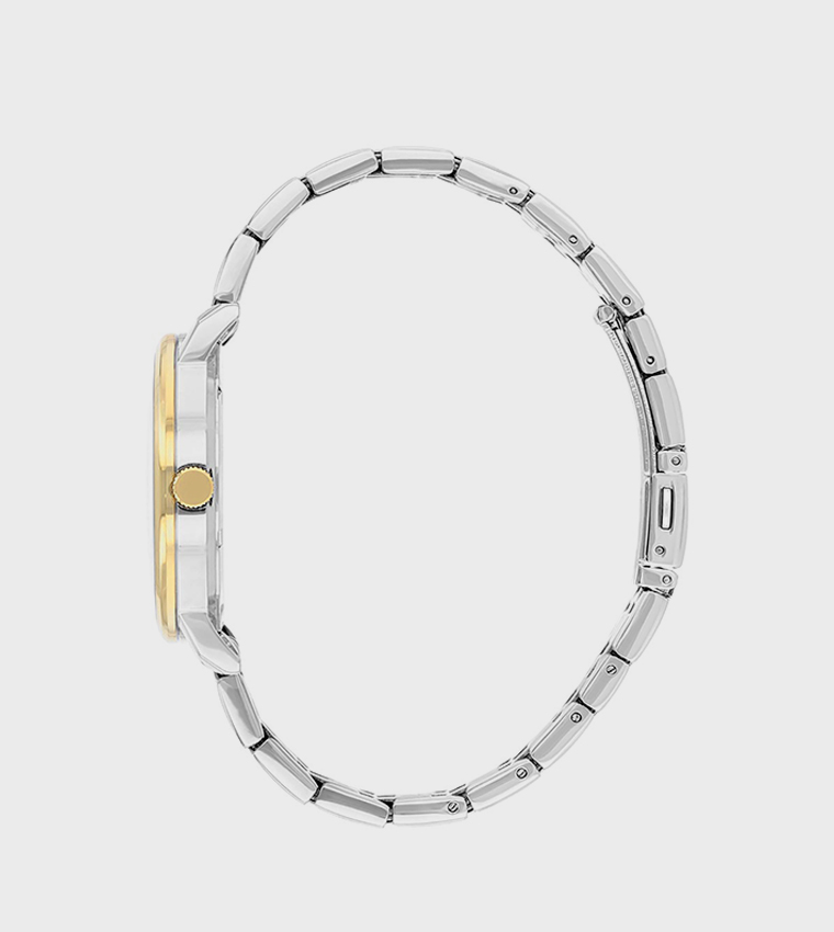 QUARTZ Black Dial Analog Watch