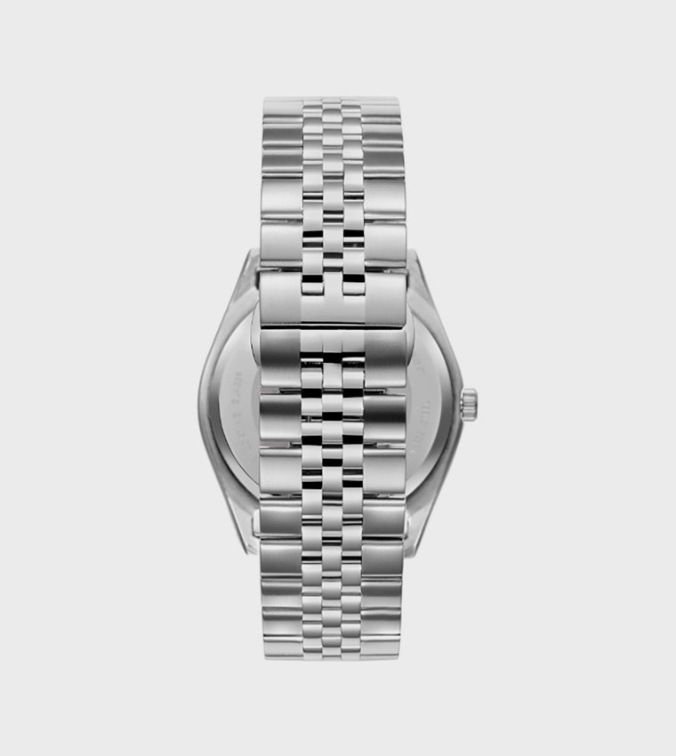 Silver Dial Analog Watch