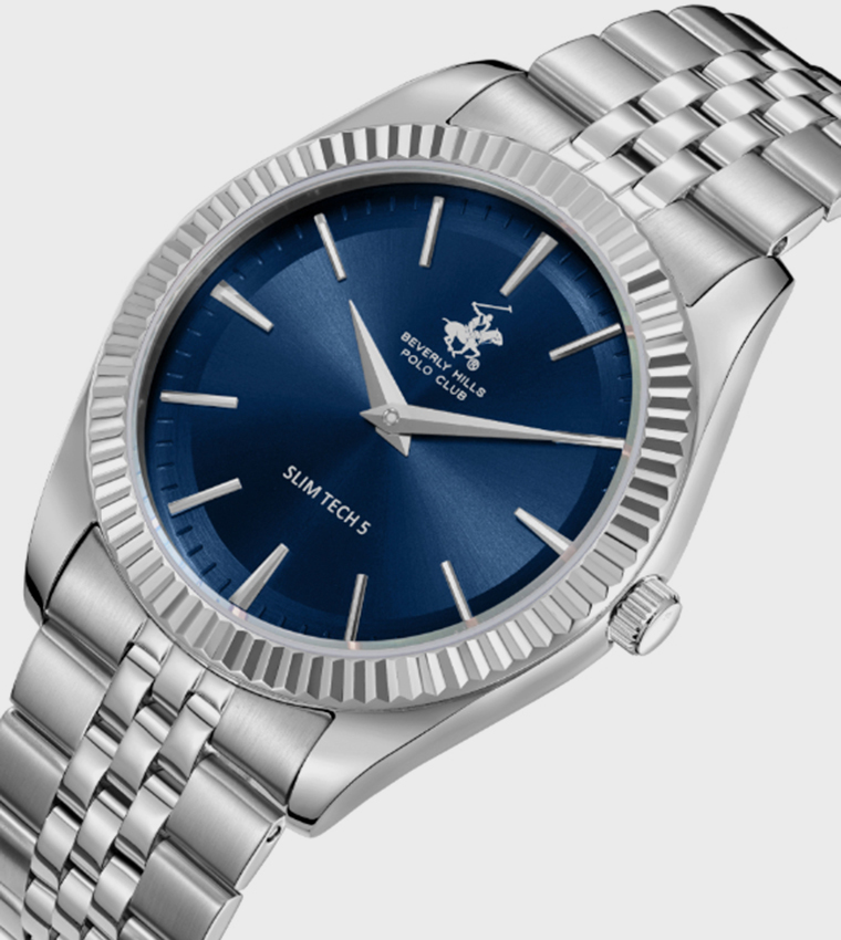 ساعة أنالوج بخلفية كحلية