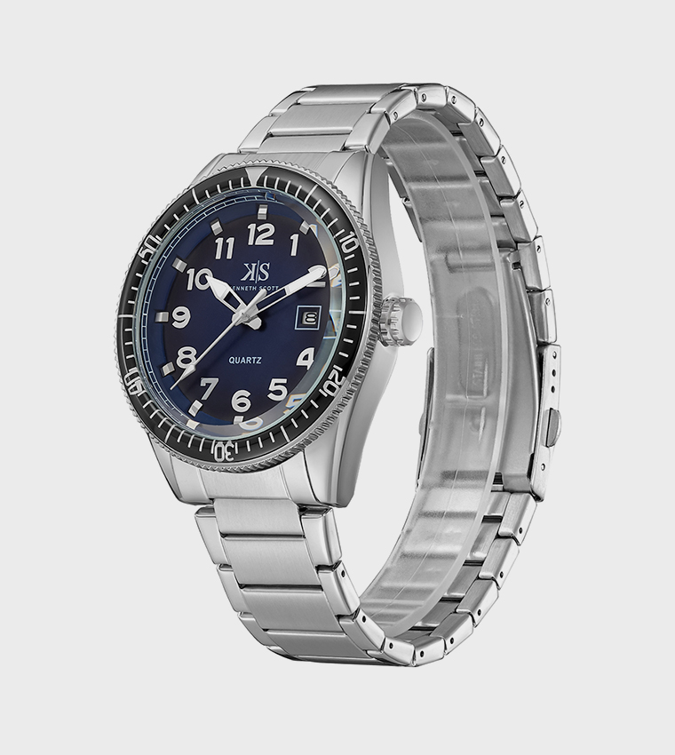 Navy Dial Analog Watch