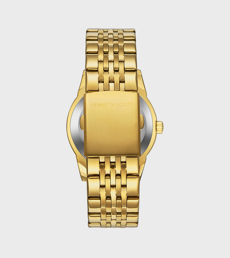 Champagne Dial Analog Watch