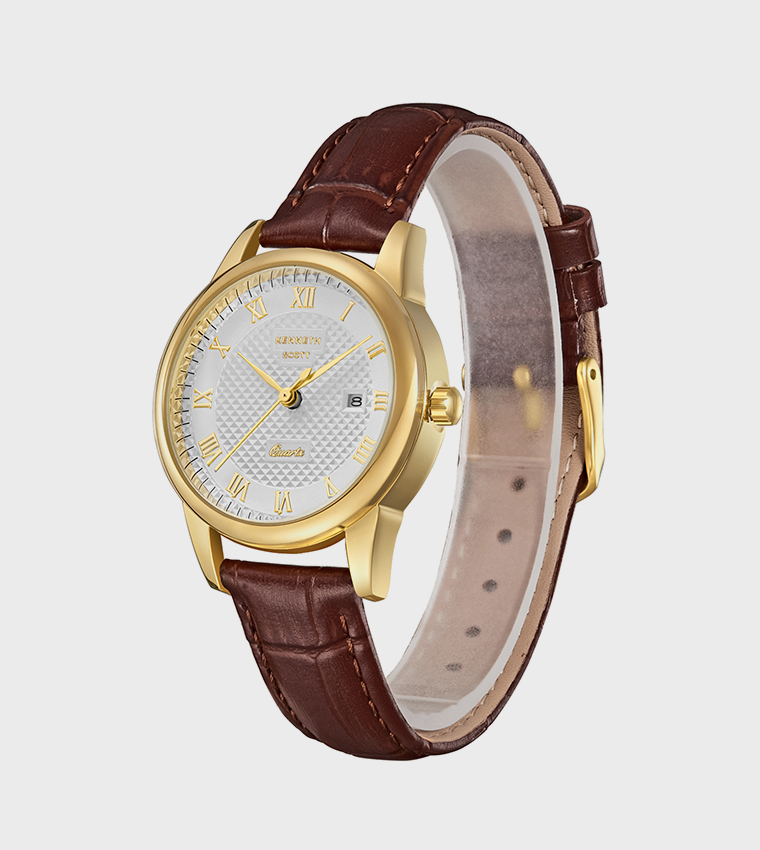 Ivory Dial Analog Watch