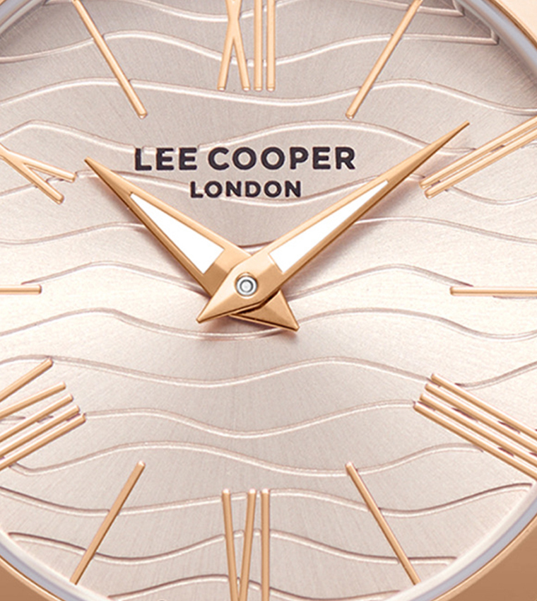 Rose Gold Dial Metal Strap Analog Watch