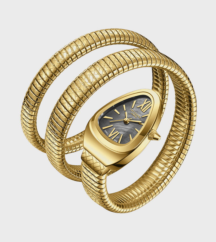 Grey Dial Snake Strap Analog Watch