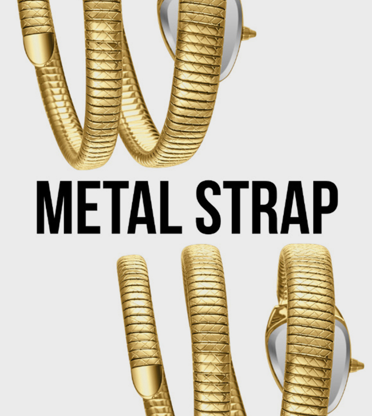 Grey Dial Snake Strap Analog Watch