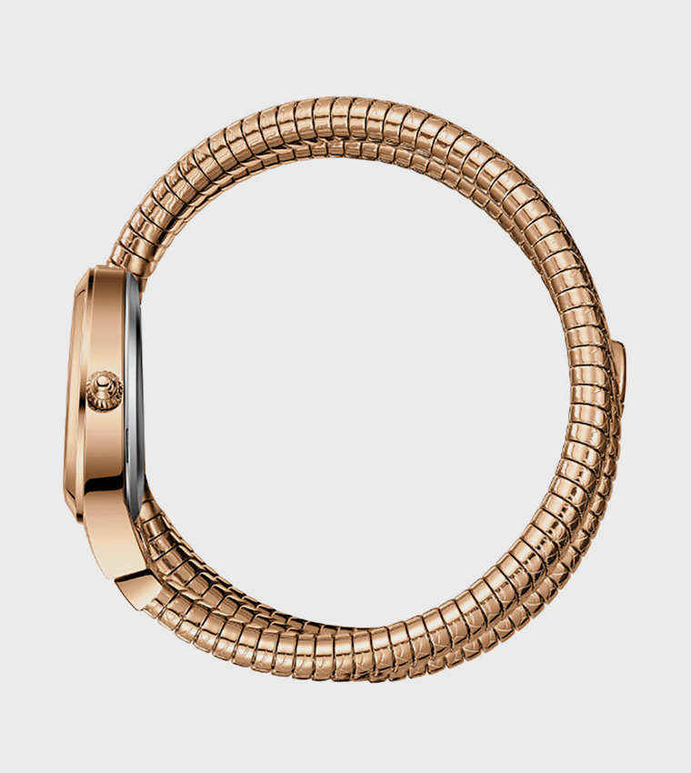 Dark Green Dial Snake Strap Analog Watch