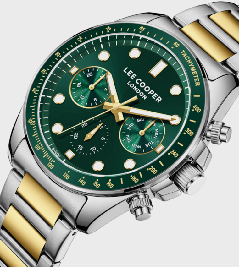 Green Dial Multifunction Watch