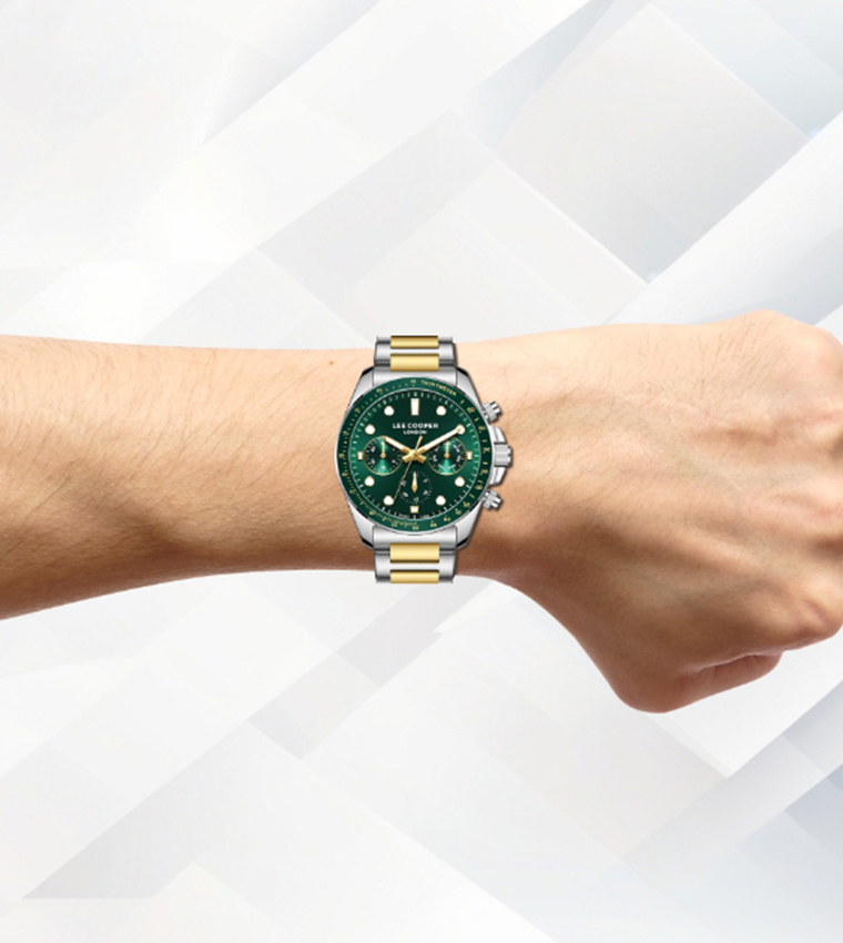 Green Dial Multifunction Watch