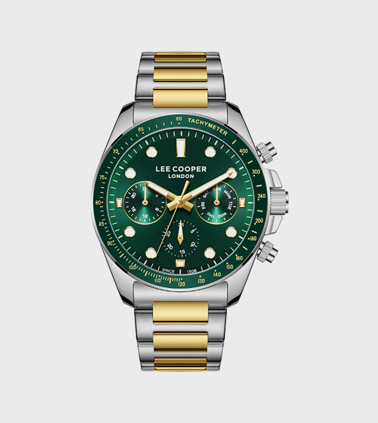 Green Dial Multifunction Watch
