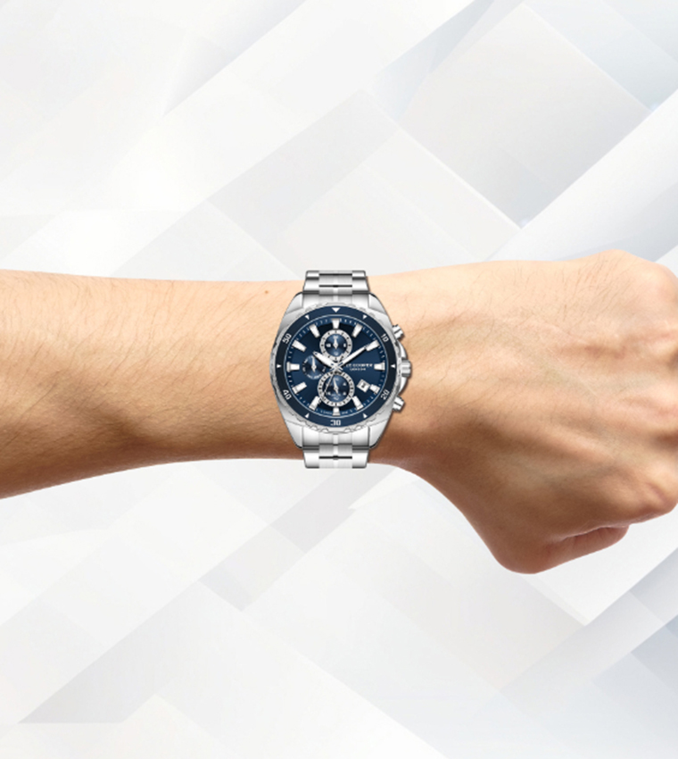 Navy Dial Multifunction Watch