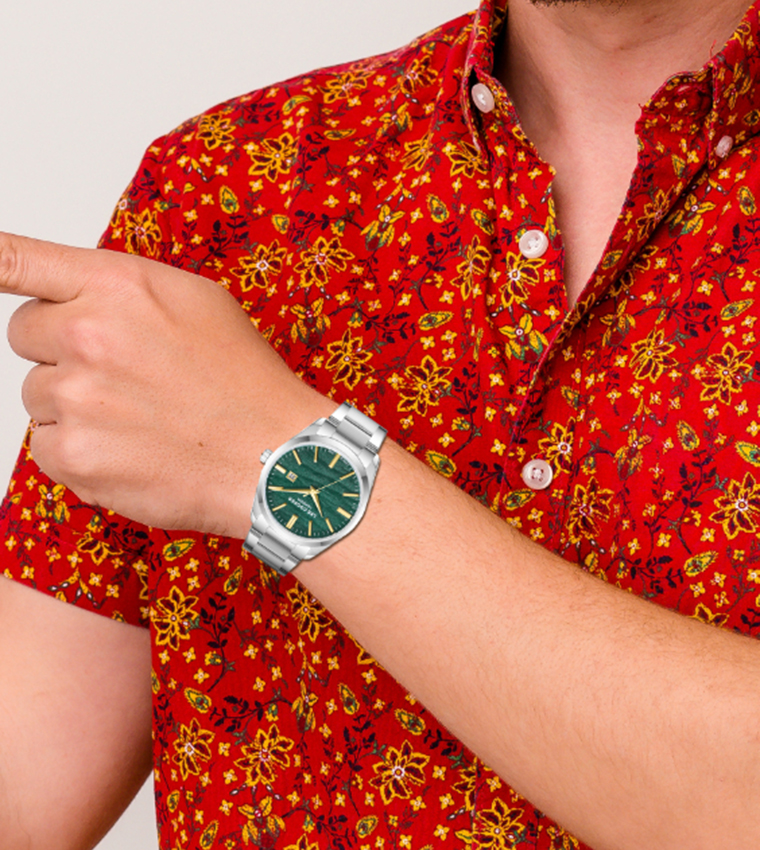 Dark Green Dial Analog Watch