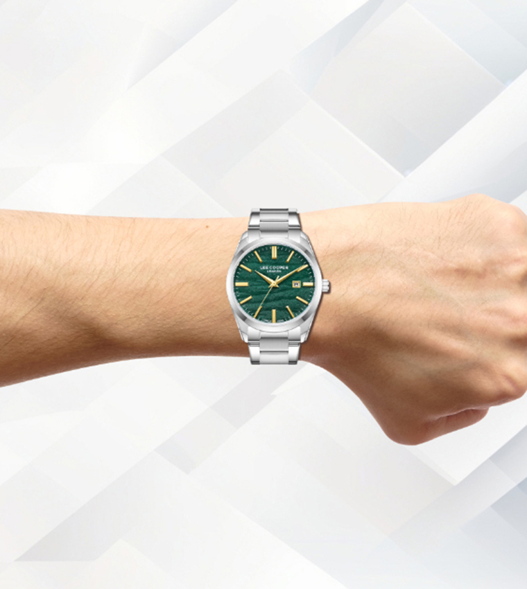 Dark Green Dial Analog Watch