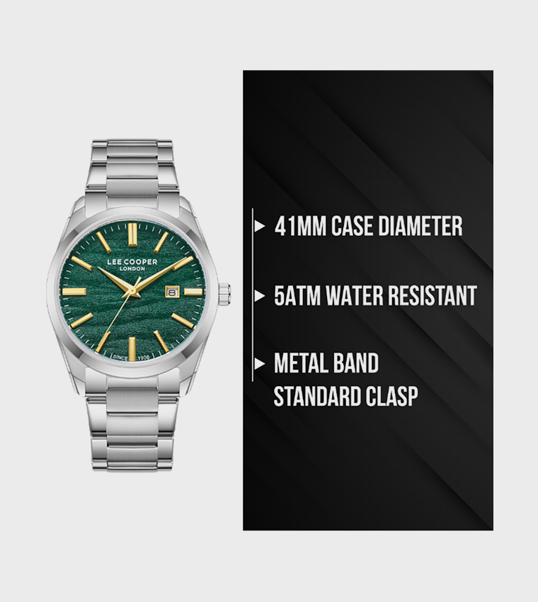 Dark Green Dial Analog Watch