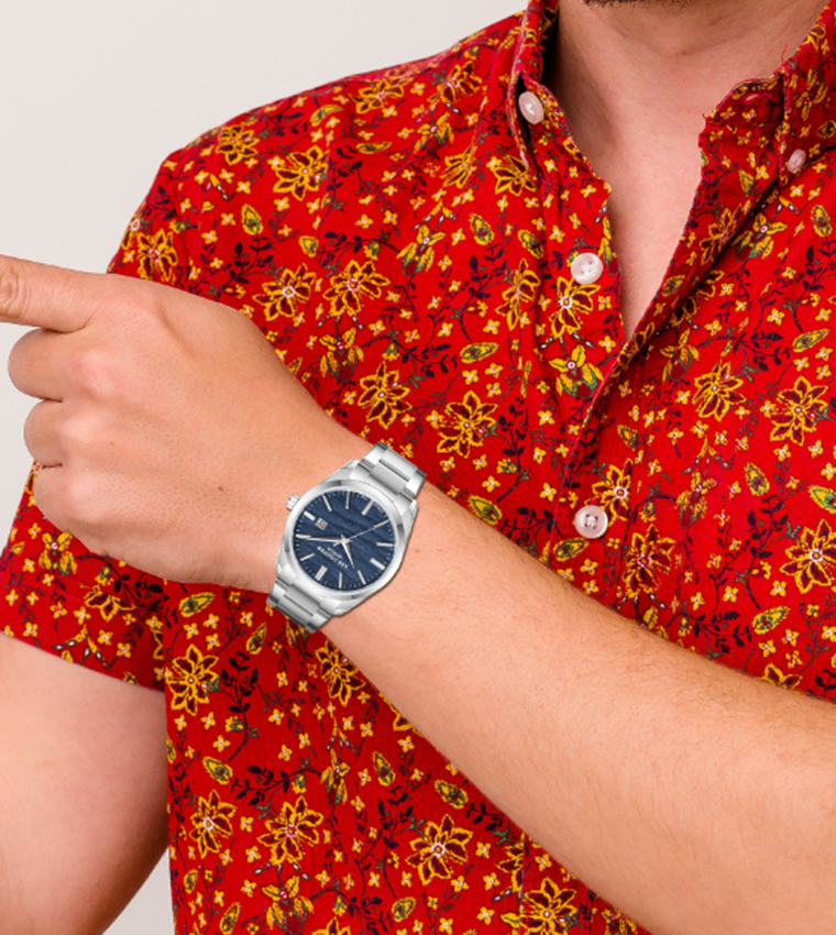 Navy Dial Analog Watch