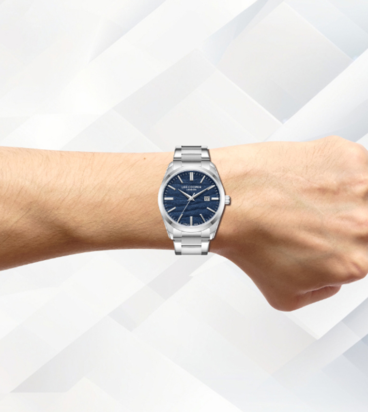 Navy Dial Analog Watch