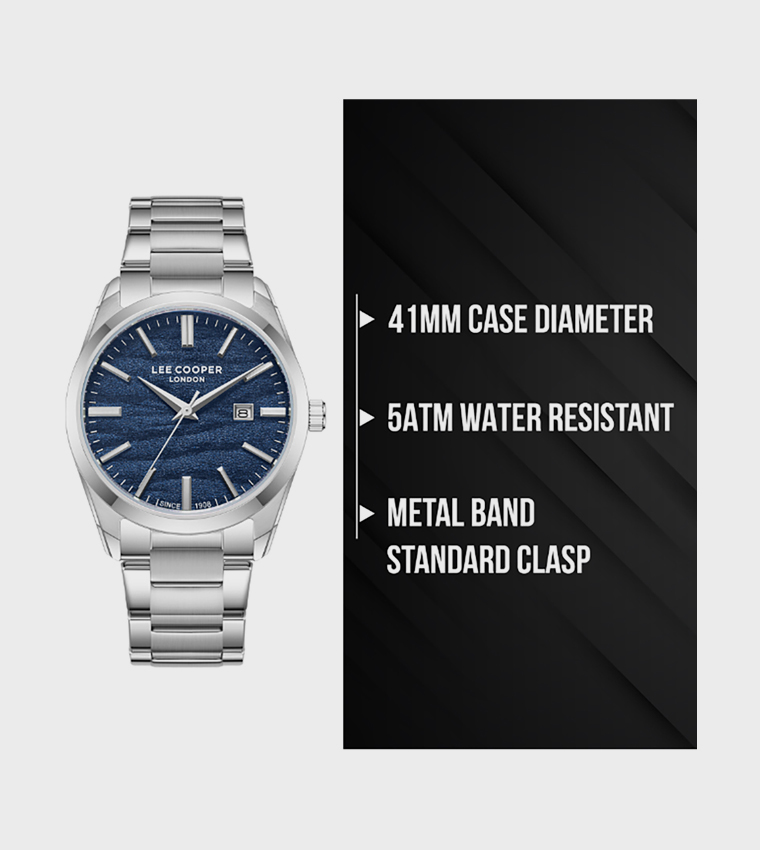 Navy Dial Analog Watch