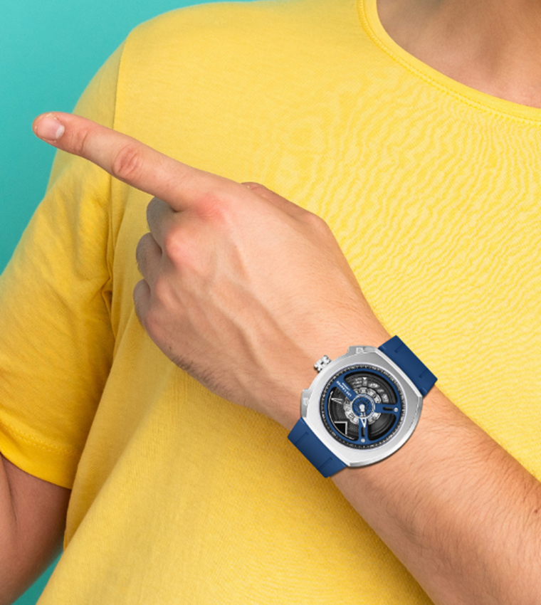 Dark Blue Dial Analog Watch