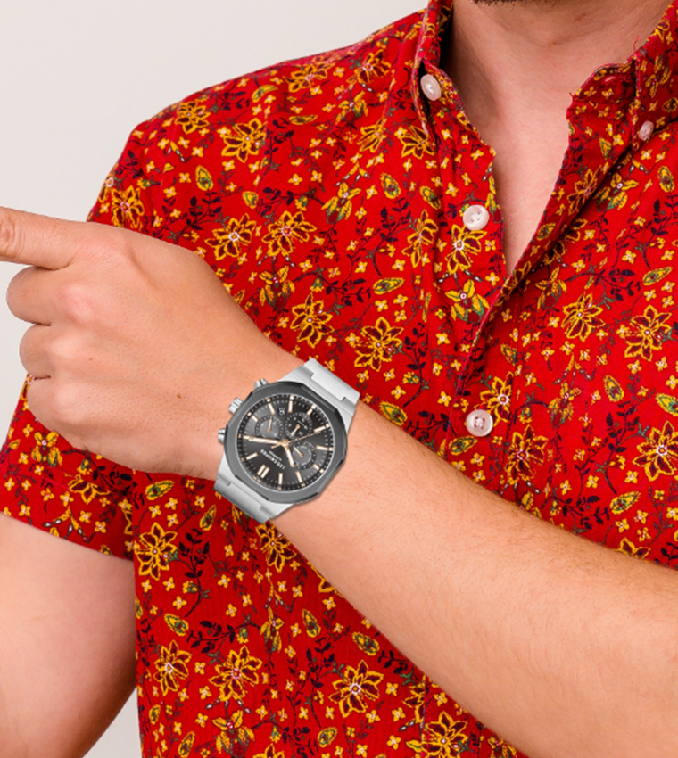 Charcoal Dial Multifunction Watch