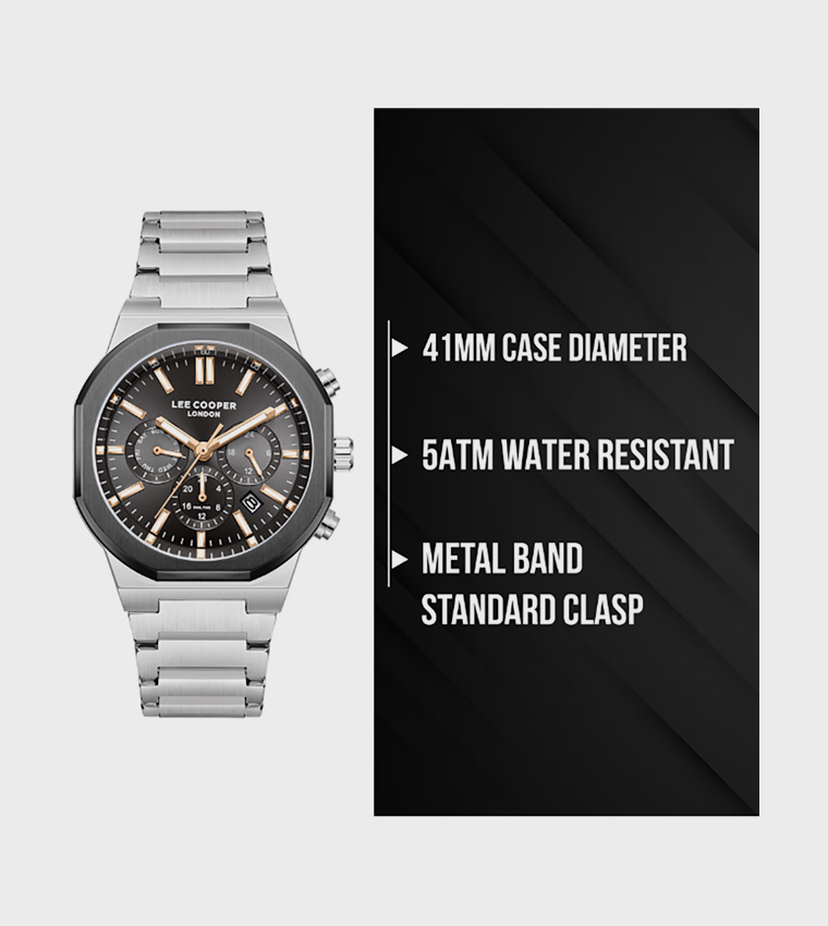Charcoal Dial Multifunction Watch