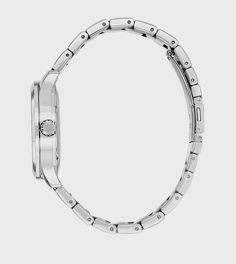 MECHANICAL DAY & DATE White Dial Analog Watch