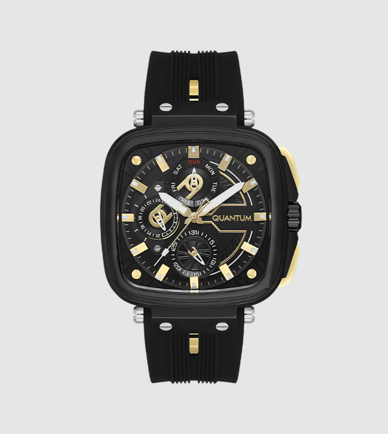 Black Dial Multifunction Watch
