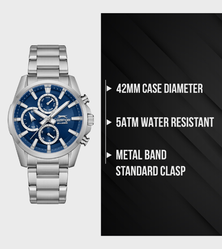 Dark Blue Dial Multifunction Watch
