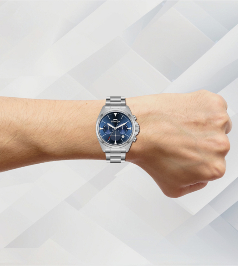 Dark Blue Dial Multifunction Watch