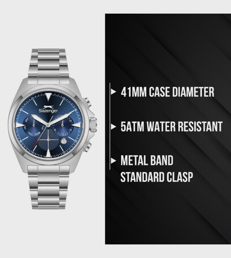 Dark Blue Dial Multifunction Watch