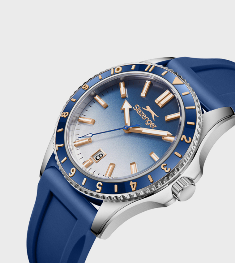 Blue Dial Analog Watch