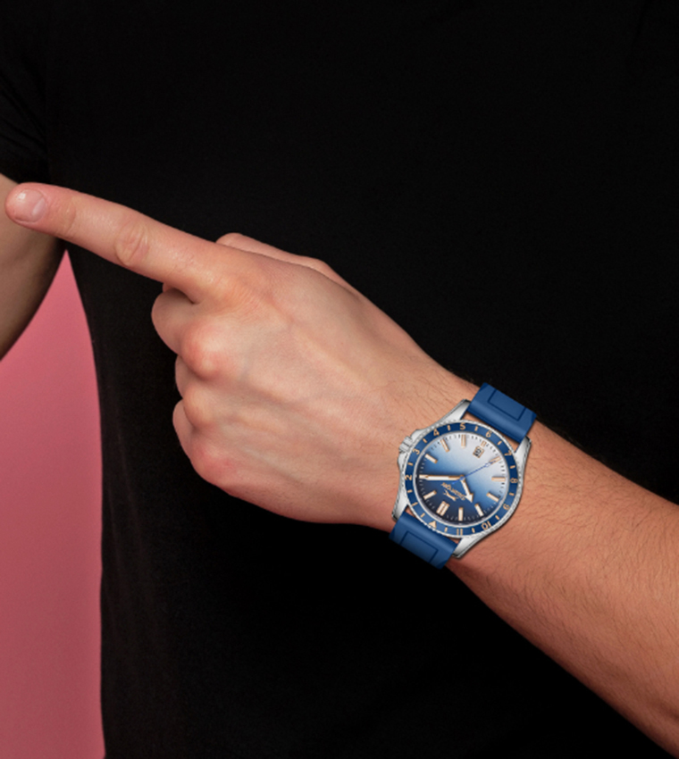 Blue Dial Analog Watch