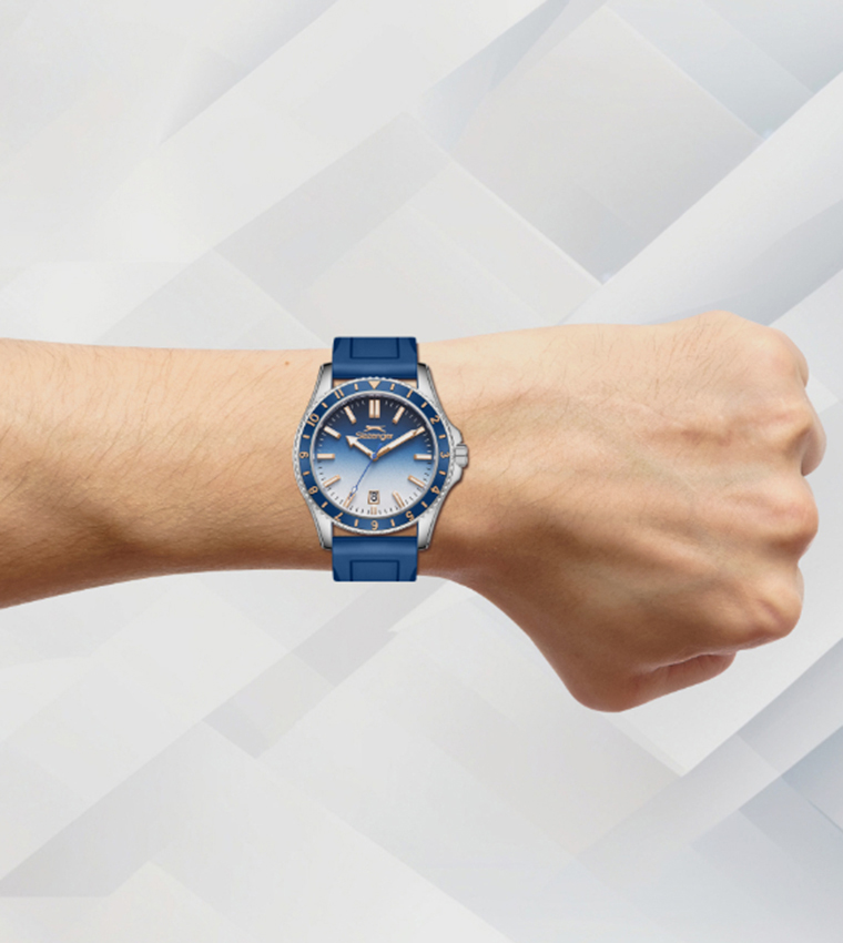 Blue Dial Analog Watch