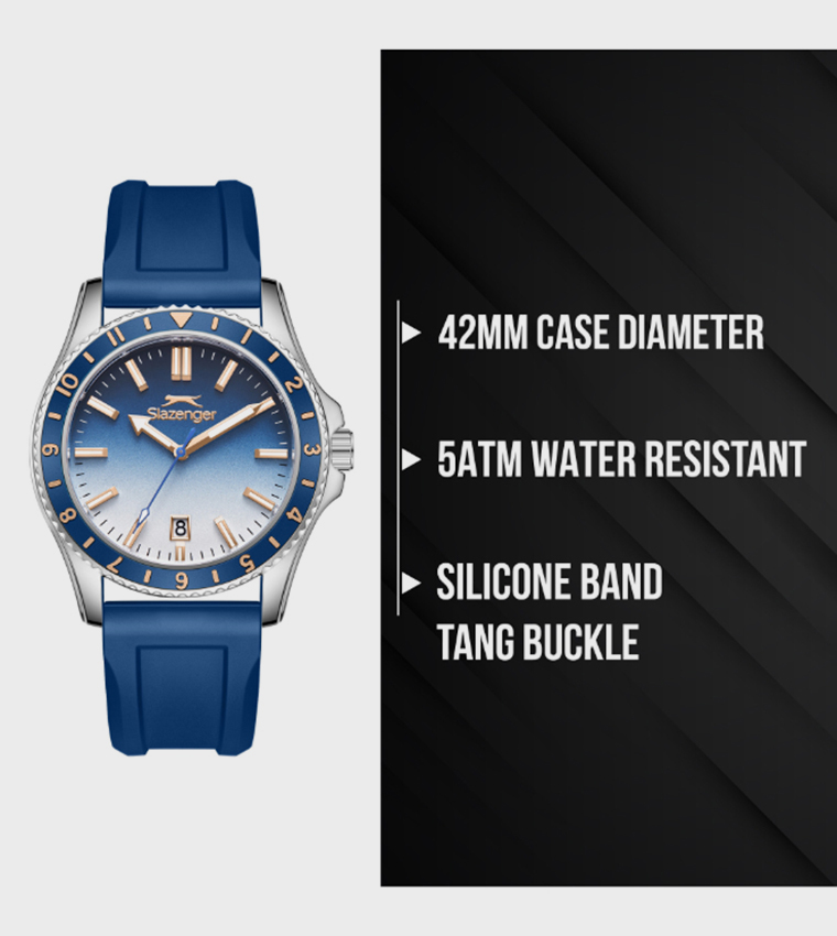 Blue Dial Analog Watch