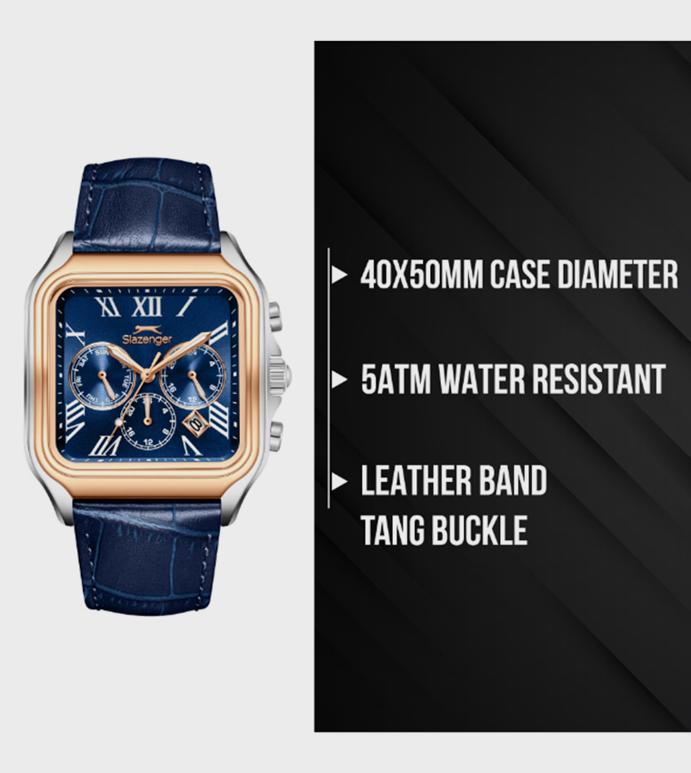 Dark Blue Dial Multifunction Watch