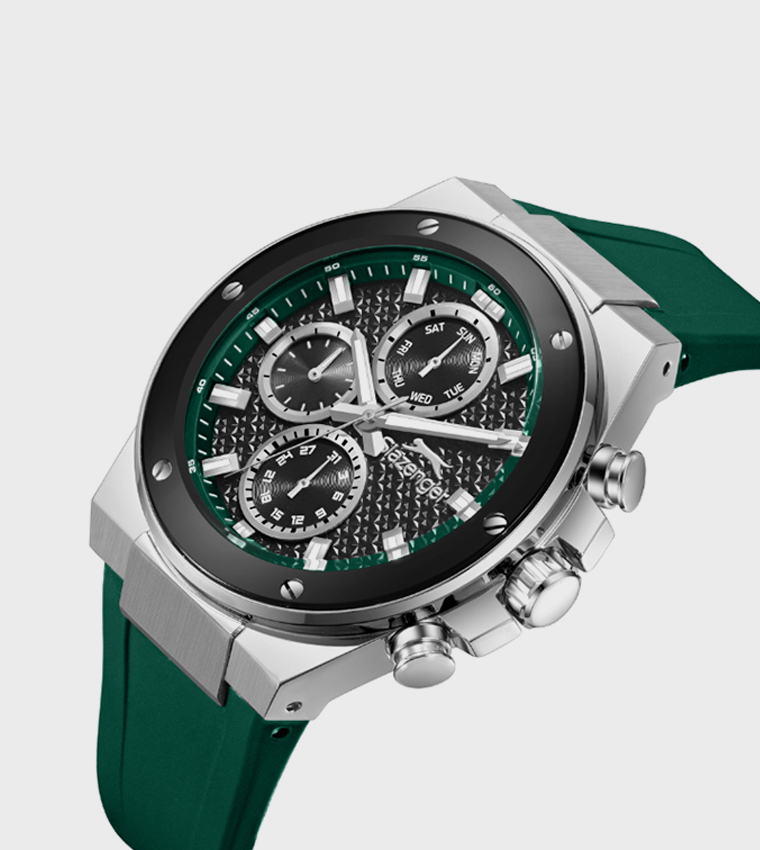 Black Dial Multifunction Watch