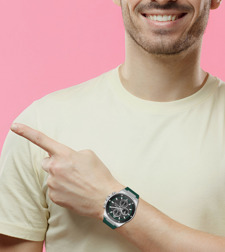 Black Dial Multifunction Watch