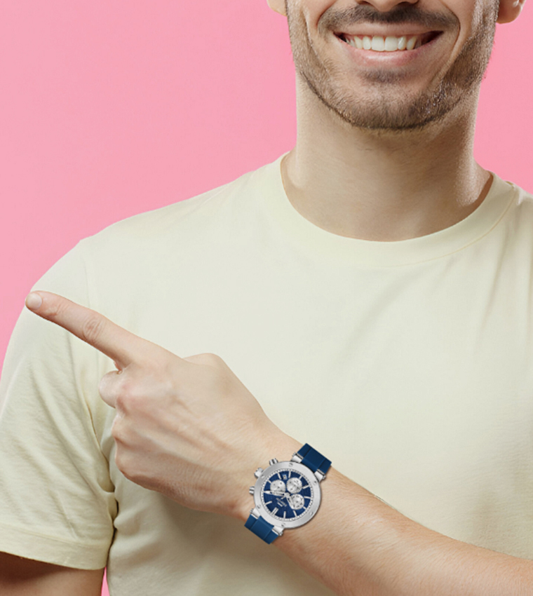 Dark Blue Dial Multifunction Watch