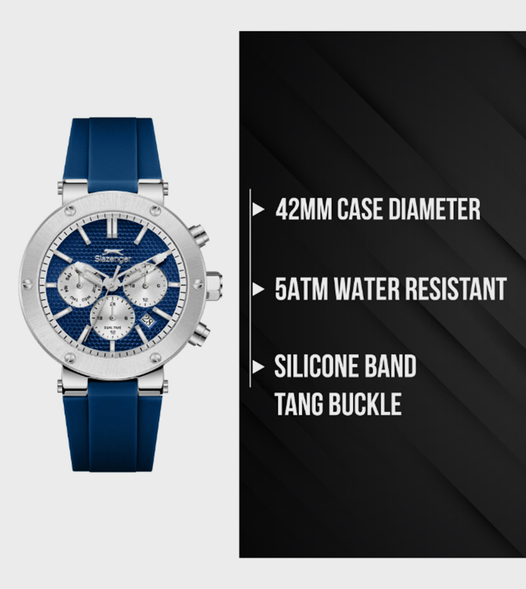 Dark Blue Dial Multifunction Watch