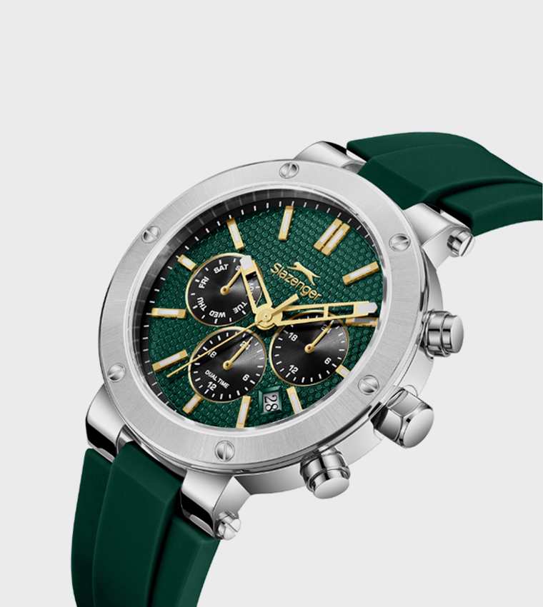 Dark Green Dial Multifunction Watch