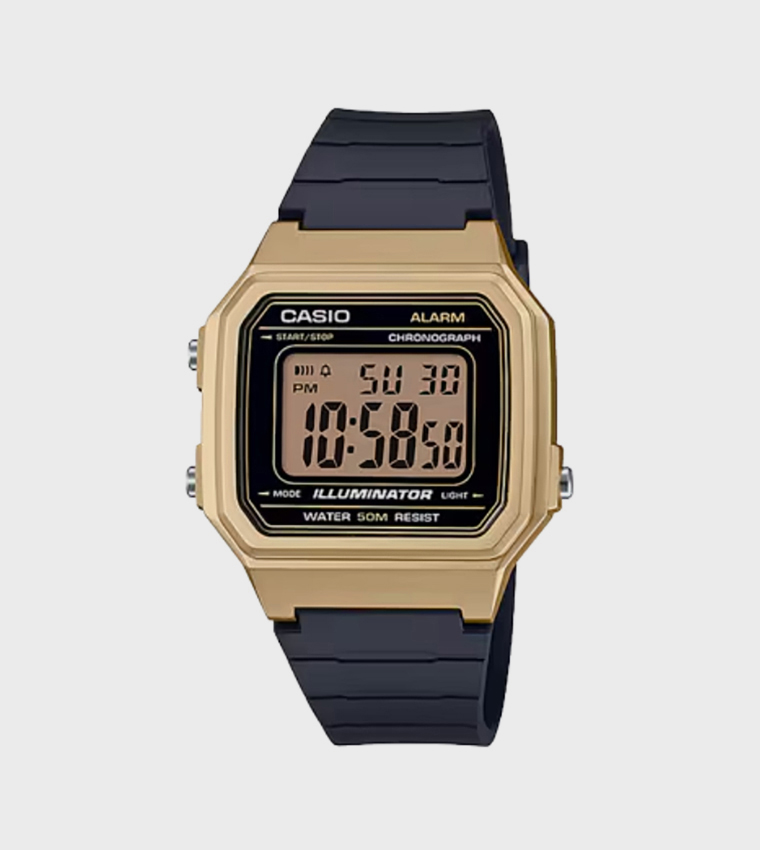 Gold Dial Digital Watch