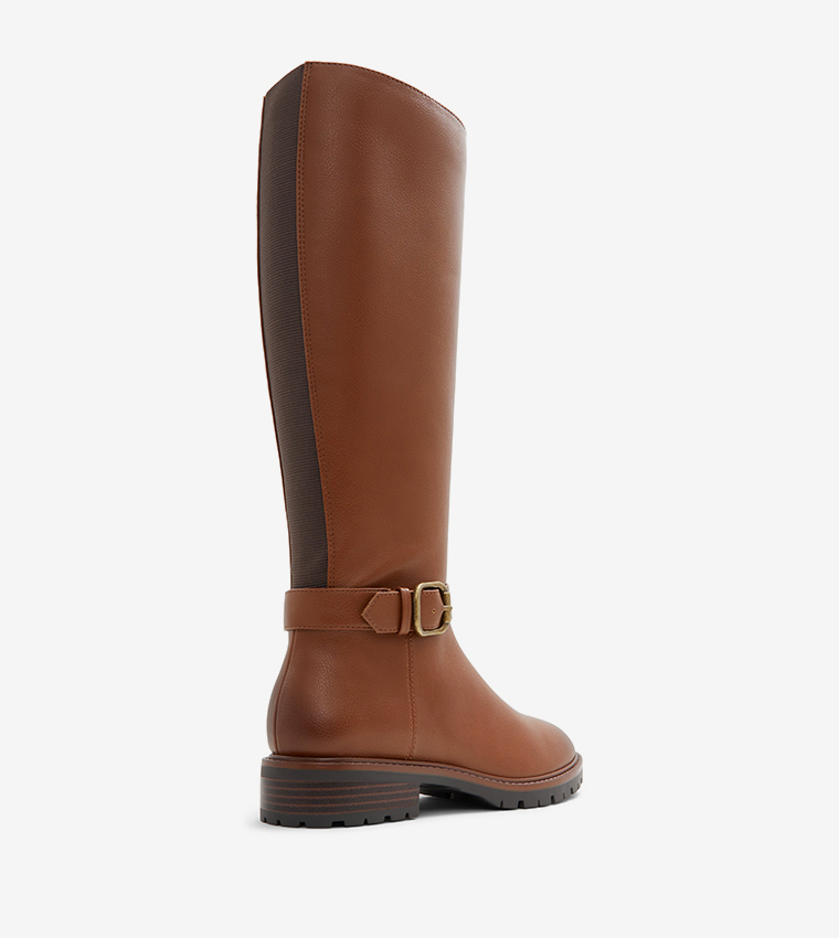 Buy Call It Spring THEAA Almond Toe Knee High Boots In Brown