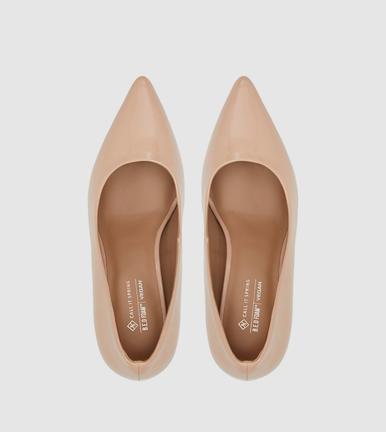 Buy Call It Spring THERESA Pointed Toe Stiletto Heel Pumps In Beige 6thStreet Saudi Arabia
