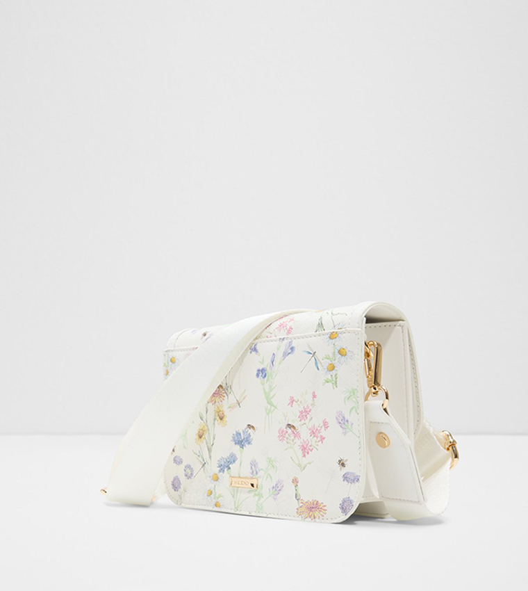 TIBIALIS Floral Printed Flap Crossbody Bag