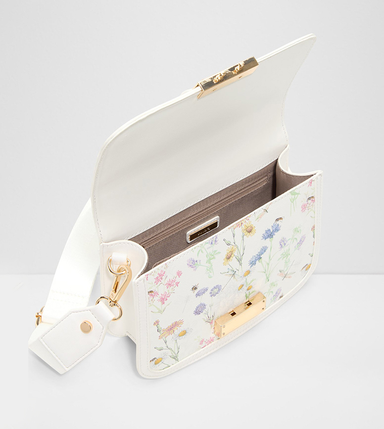 TIBIALIS Floral Printed Flap Crossbody Bag