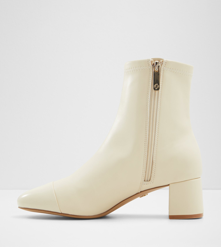 Cream ankle boots top
