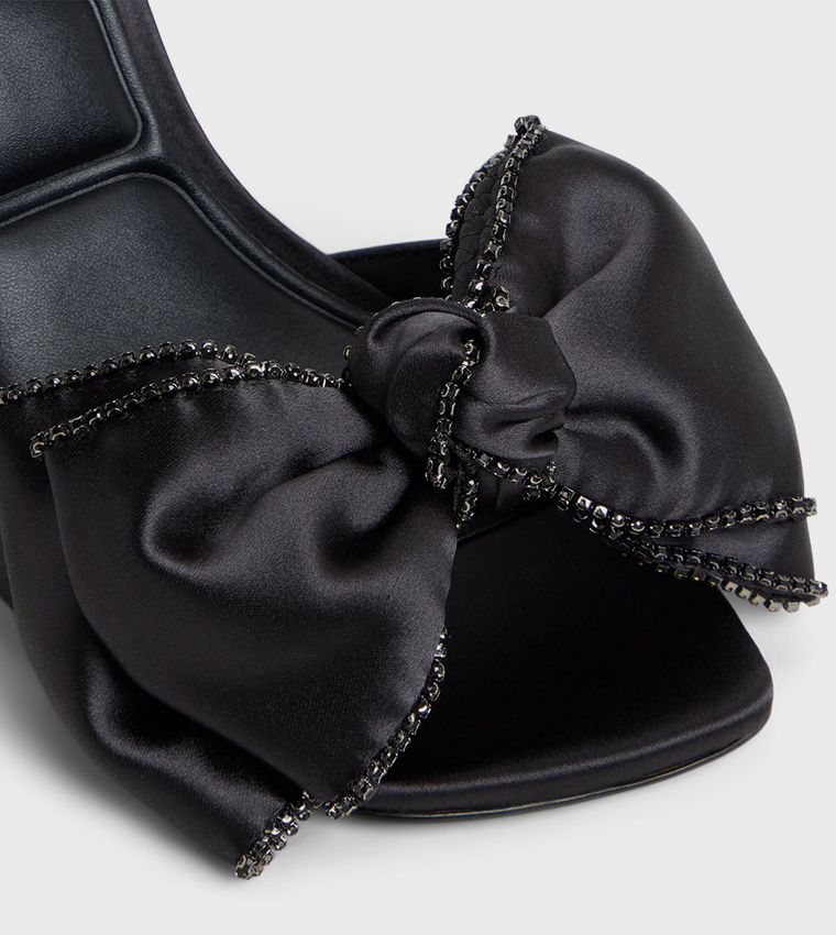 TINSEL Bow Detail Heeled Sandals